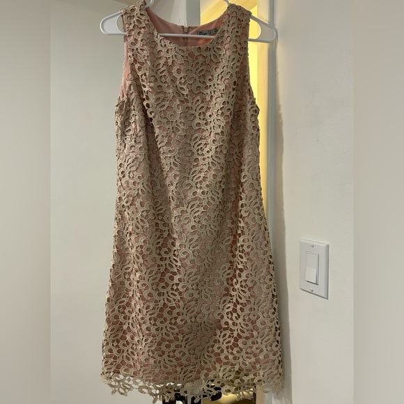 Pink dress with lace - Picture 1 of 5